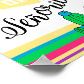 Cactus Gender Reveal Poster Senor o Senorita niedl (Ecke)