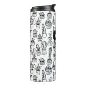 Cactus gepotted Pflanze Niedliches Muster CUSTOM G Thermosbecher (Nach links gedreht)