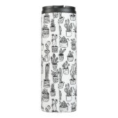 Cactus gepotted Pflanze Niedliches Muster CUSTOM G Thermosbecher (Rückseite)