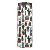 Cactus gepotted Pflanze Niedliches Muster CUSTOM G Thermosbecher (Rückseite)