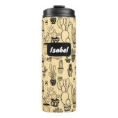 Cactus gepotted Pflanze Niedliches Muster CUSTOM G Thermosbecher (Vorderseite)