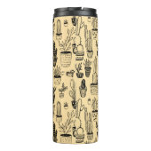 Cactus gepotted Pflanze Niedliches Muster CUSTOM G Thermosbecher (Rückseite)