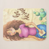 Cactus Girl Be Kind Sherpadecke (Vorderseite (Horizontal))