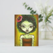 Cactus Girl Postkarte (Stehend Vorderseite)