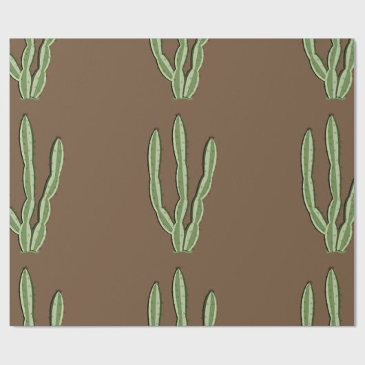 Cactus Glossy Wrapping Paper Geschenkpapier (Flach)