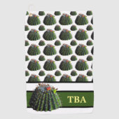 Cactus Golf Towel - Personalisiert Monogram Golfhandtuch (Vorderseite)