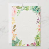 Cactus Graduation Party Einladung Südwesten (Rückseite)