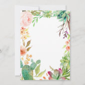 Cactus Graduation Party für Wasserfarben Einladung (Rückseite)