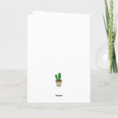 Cactus Gratulation Neue Zuhause Grußkarte Dankeskarte (Rückseite)