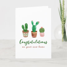 Cactus Gratulation Neue Zuhause Grußkarte