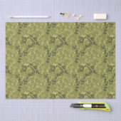 Cactus Green Abstrakt Pattern Seidenpapier (Handwerk)