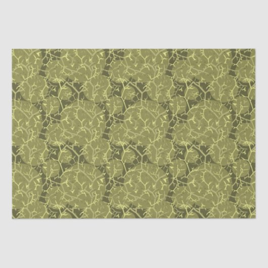 Cactus Green Abstrakt Pattern Seidenpapier (Vorderseite)