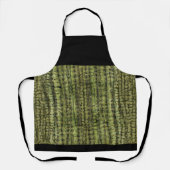 Cactus Green Kitchen Apron with Black Upper Schürze (Vorderseite)