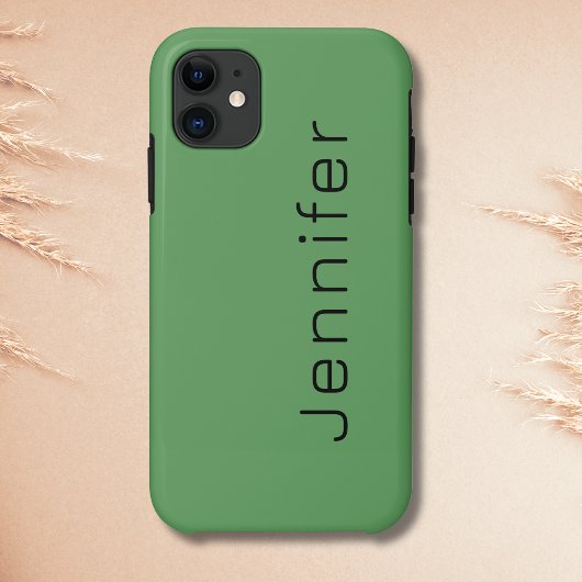 Cactus Green Solid Color | Minimalistischer Name Case-Mate iPhone Hülle