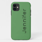 Cactus Green Solid Color | Minimalistischer Name Case-Mate iPhone Hülle (Rückseite)