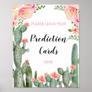 Cactus Green Verlasse Ihr Vorhersagezeichen Poster