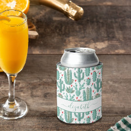 Cactus green white red pattern name dosenkühler