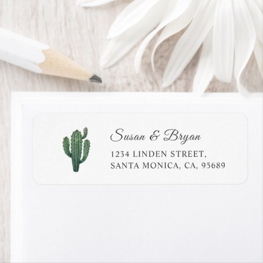 Cactus Greenery Address Label (Insitu)
