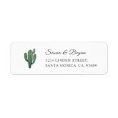 Cactus Greenery Address Label (Vorne)