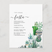 Cactus Greenery Bachelorette Weekend Party Einladungspostkarte (Vorderseite)