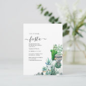 Cactus Greenery Bachelorette Weekend Party Einladungspostkarte (Stehend Vorderseite)