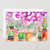 Cactus Greeting Card Feiertagskarte (Vorne/Hinten)