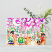 Cactus Greeting Card Feiertagskarte (Stehend Vorderseite)