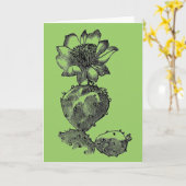 Cactus Greeting Card Karte (Gelbe Blume)