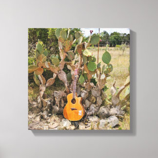 Cactus Guitar Leinwanddruck