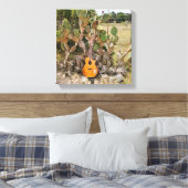 Cactus Guitar Leinwanddruck (Insitu (Schlafzimmer))