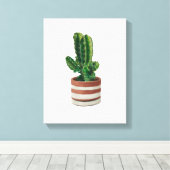 Cactus Hand gezeichnet Stift Crayon Art Canvas Pri Leinwanddruck (Insitu (Holzboden))