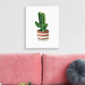 Cactus Hand gezeichnet Stift Crayon Art Canvas Pri Leinwanddruck (Insitu (Wohnzimmer))