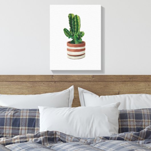Cactus Hand gezeichnet Stift Crayon Art Canvas Pri Leinwanddruck (Insitu (Schlafzimmer))