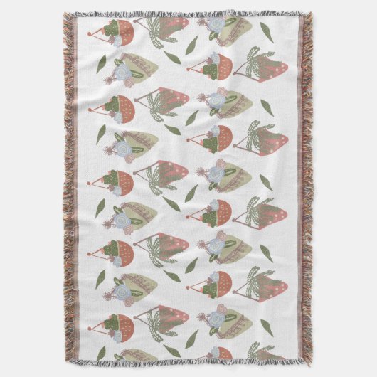 Cactus Hanging Baskets Botanical Floral Decke (Vorderseite Vertikal)