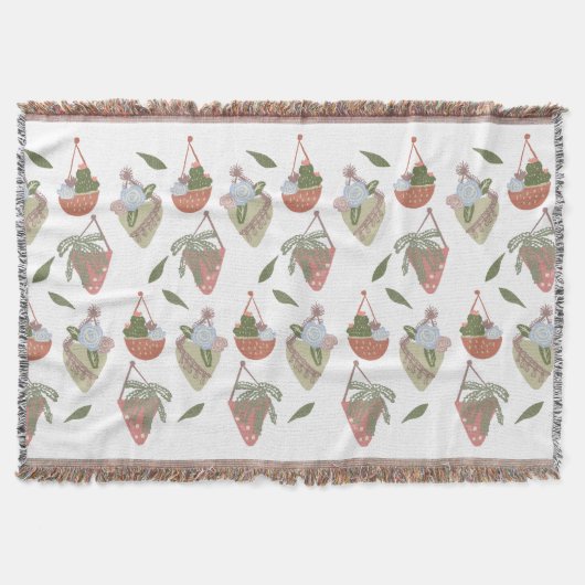 Cactus Hanging Baskets Botanical Floral Decke (Vorderseite)