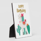 Cactus Happy Birthday Fotoplatte (Seite)
