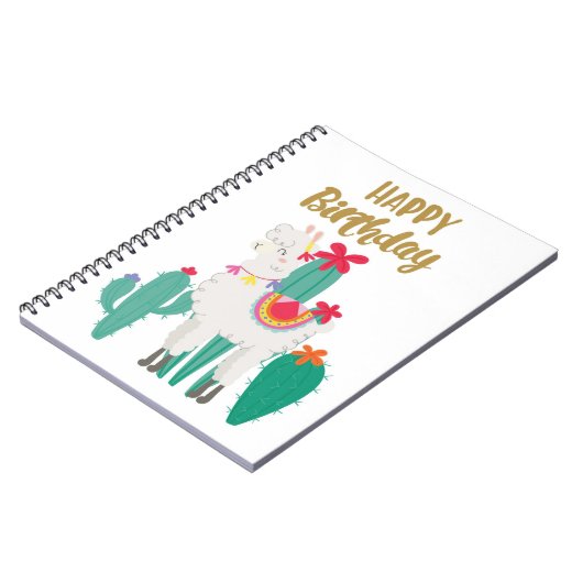 Cactus Happy Birthday Notizblock (Linke Seite)