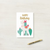 Cactus Happy Birthday Post-it Klebezettel (Auf Schreibtisch)