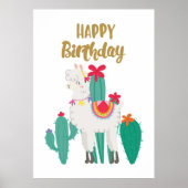 Cactus Happy Birthday Poster (Vorne)