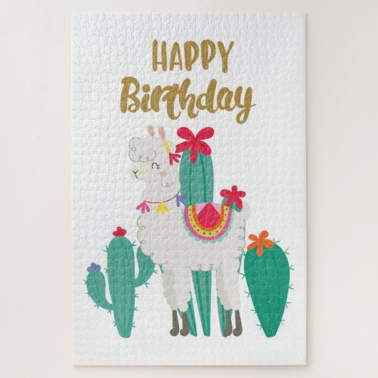 Cactus Happy Birthday Puzzle (Vertikal)