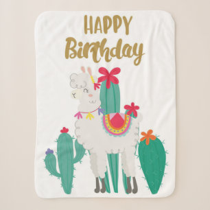Cactus Happy Birthday Sherpadecke