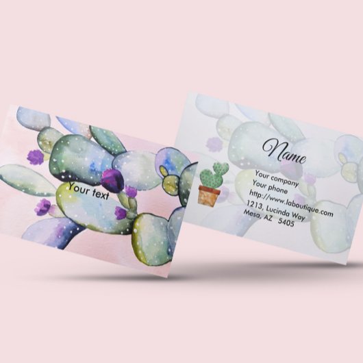 Cactus Heart Business Card Visitenkarte