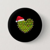 Cactus Heart Christmas Button (Vorderseite)