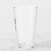 Cactus Heart Monogram Initials Green Pink Fun Glas (Links)