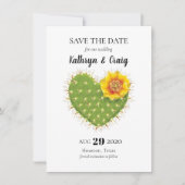 Cactus Heart Save the Date (Vorderseite)