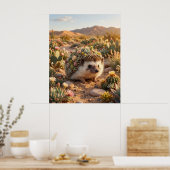 Cactus Hedgehog Desert Bloom Poster (Küche)