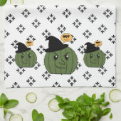 Cactus Hexe "Not a Hugger" Halloween Geschirrtuch (Gefaltet)