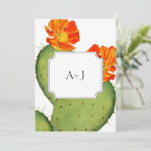 Cactus Hochzeitskarte Einladung (Stehend Vorderseite)
