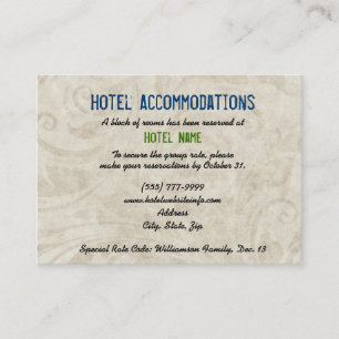 Cactus Hotel Accommodation Enclosure Cards Begleitkarte