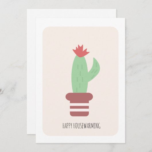 Cactus House Pflanze Neue Zuhause Card (Vorne/Hinten)